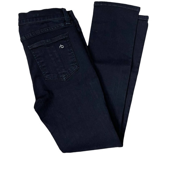 Rag & Bone Capri Denim Jeans in Coal Black 26 - Picture 6 of 8